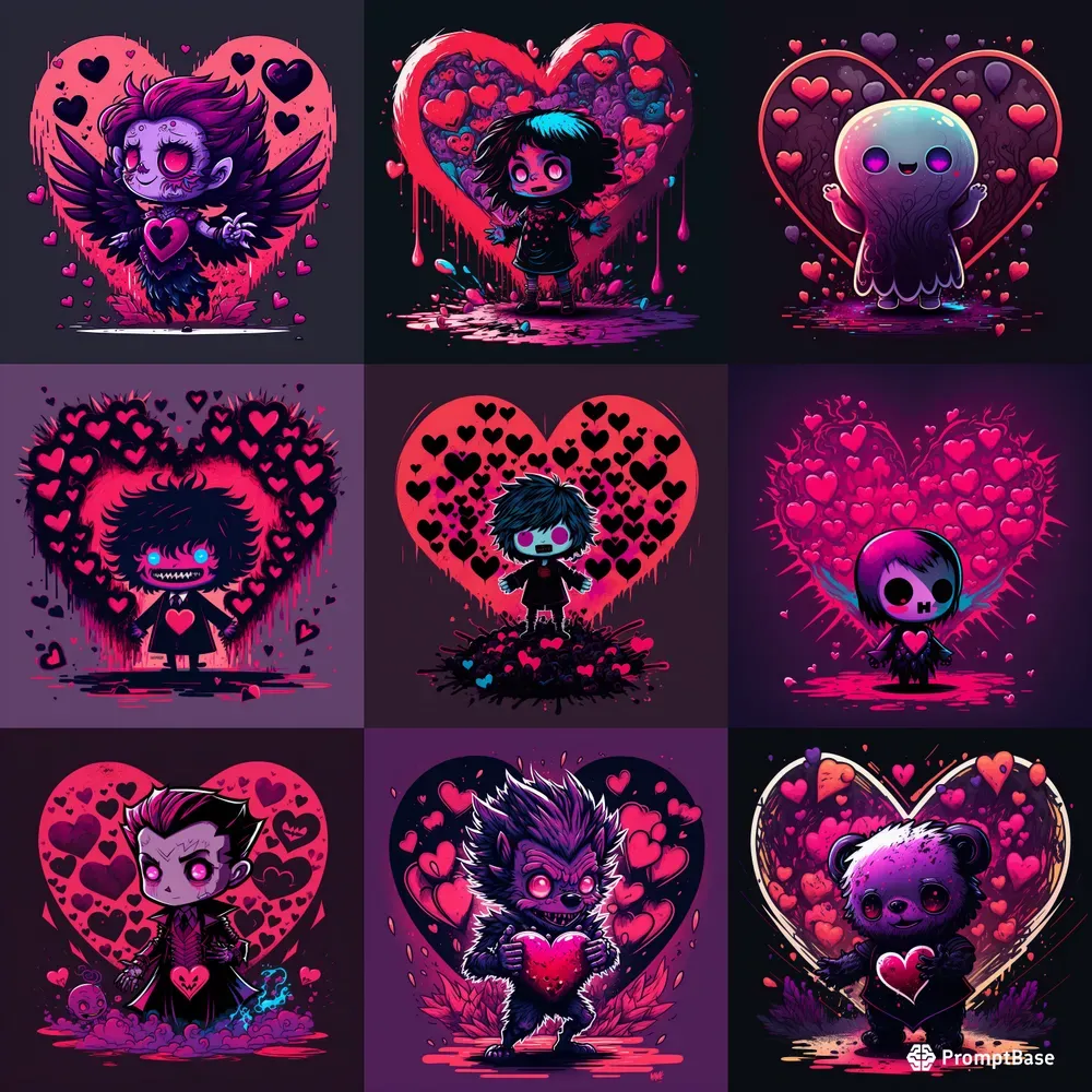 Creepy Valentines Day Characters