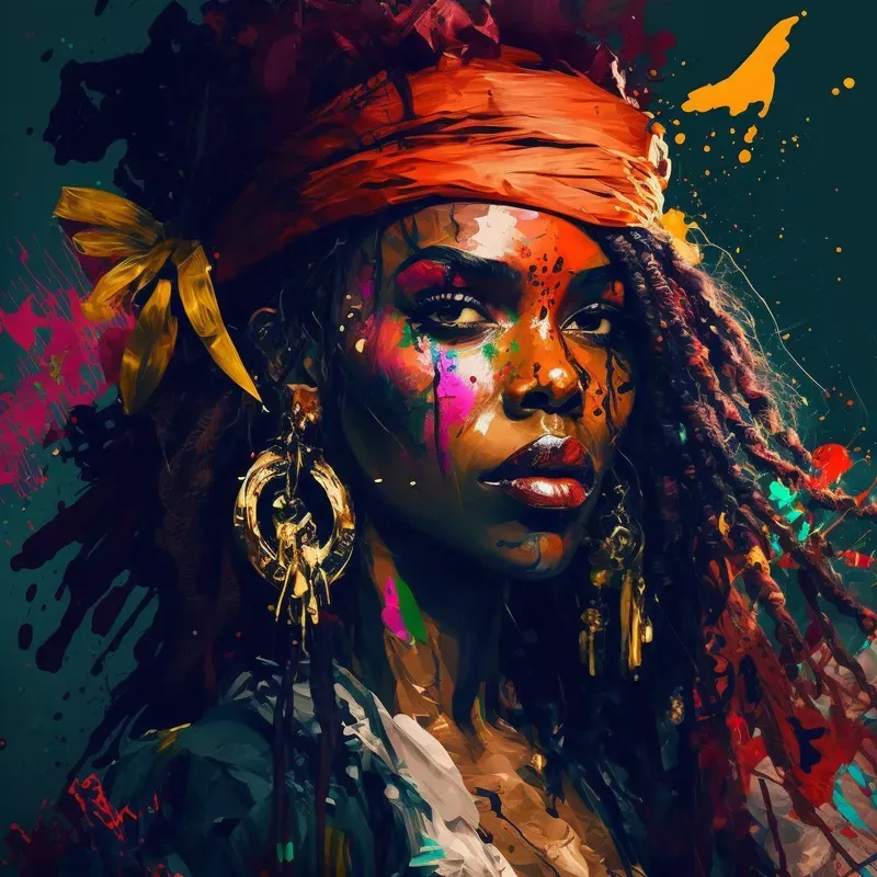 Portrait Paintings With Bursts Of Colors