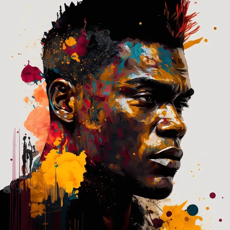 Portrait Paintings With Bursts Of Colors