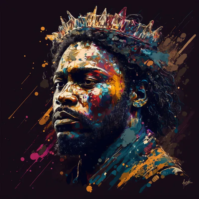 Portrait Paintings With Bursts Of Colors