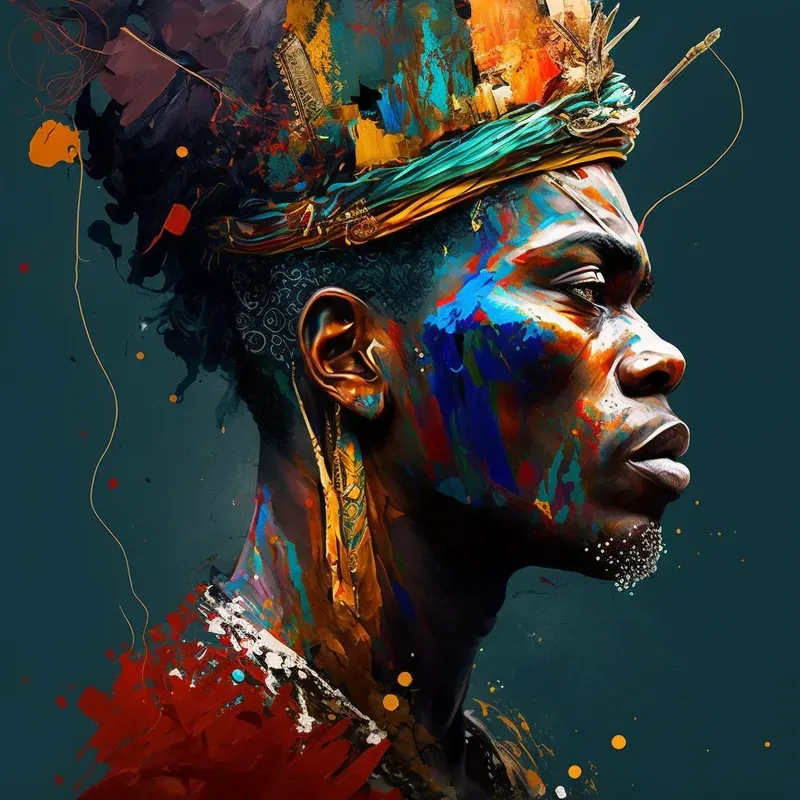Portrait Paintings With Bursts Of Colors