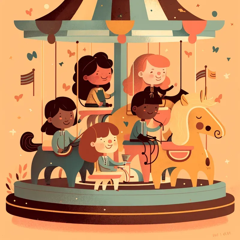 Children Books Vintage Cartoon Style
