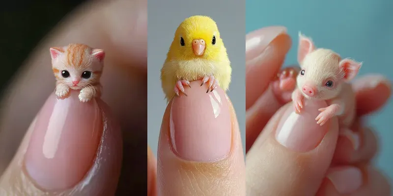 Nail Sizes Small Cute Animal  Pets generated by undefined