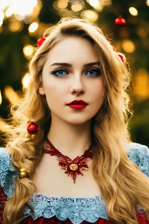 Photo-realistic Portraits Of A Beautiful Blonde Woman