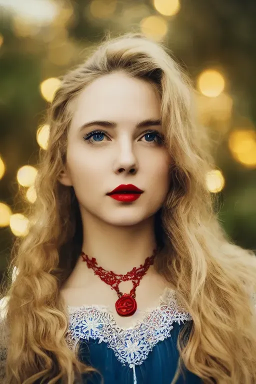 Photo-realistic Portraits Of A Beautiful Blonde Woman