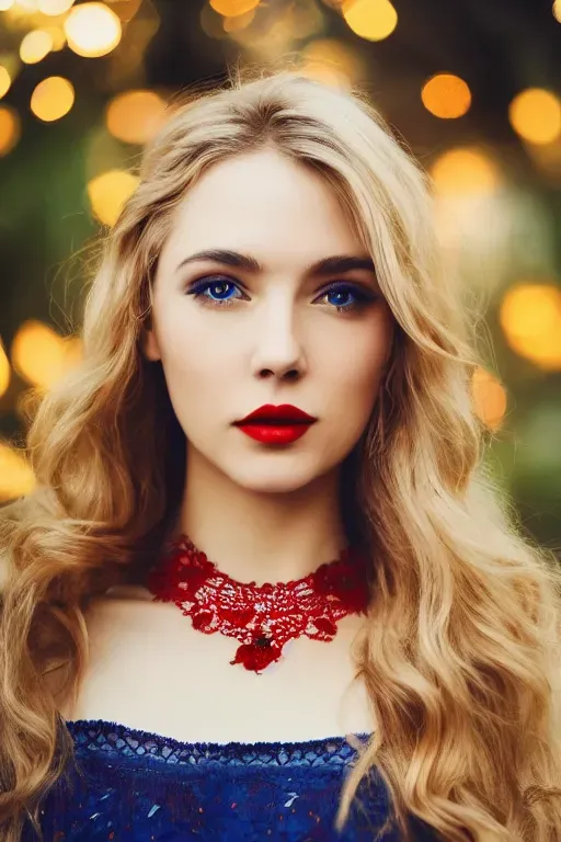 Photo-realistic Portraits Of A Beautiful Blonde Woman