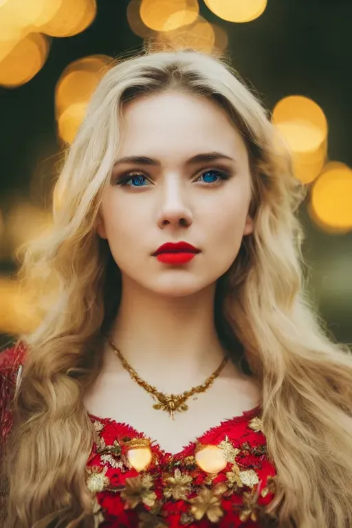Photo-realistic Portraits Of A Beautiful Blonde Woman