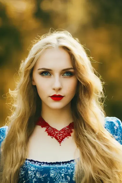 Photo-realistic Portraits Of A Beautiful Blonde Woman
