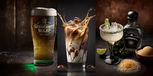 Drink Product Photographs generated by midjourney