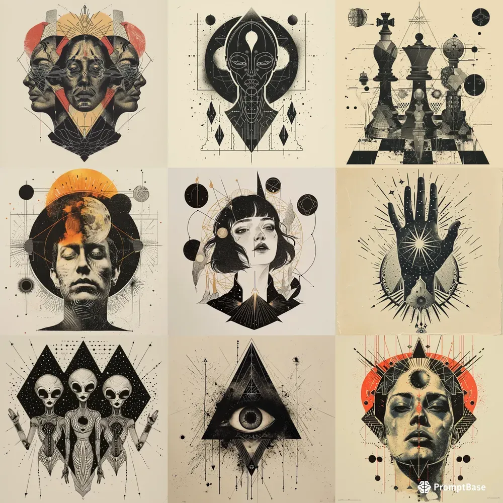 Nihilistic Tarot Card Inspired Artwork