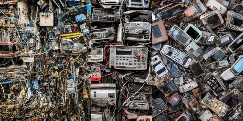 Stacks Of Electronic Gadgets generated by undefined