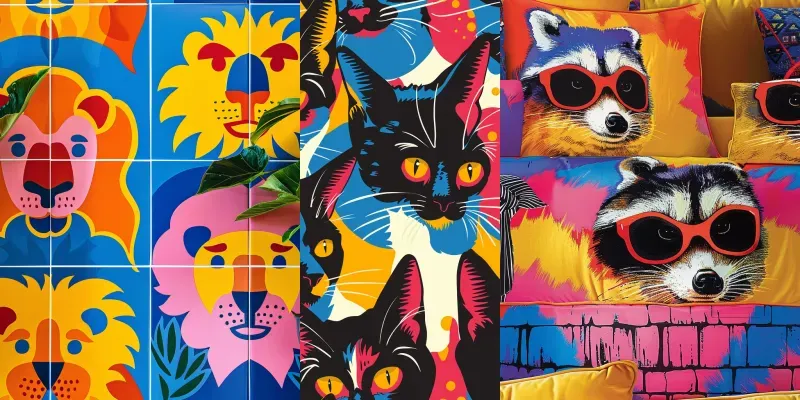 Animal Pop Art Wallpapers generated by undefined