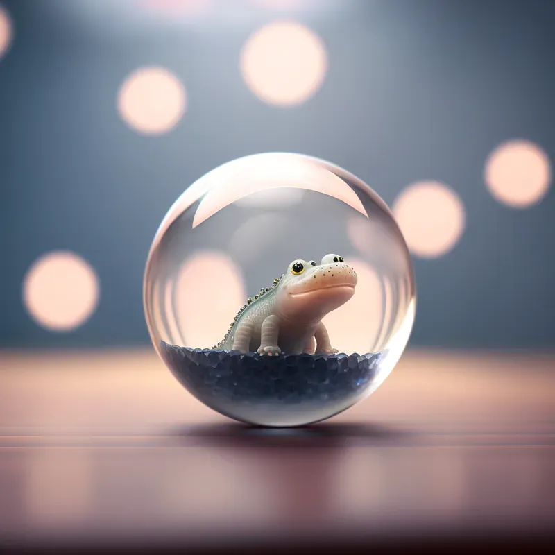 Cute Animals With Glass Balls