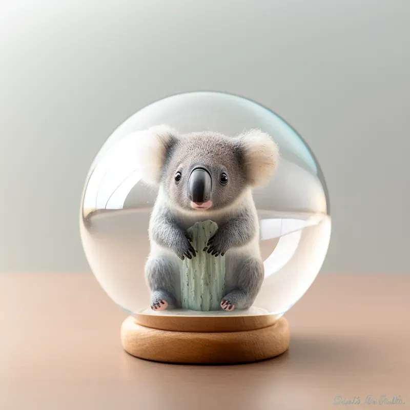 Cute Animals With Glass Balls