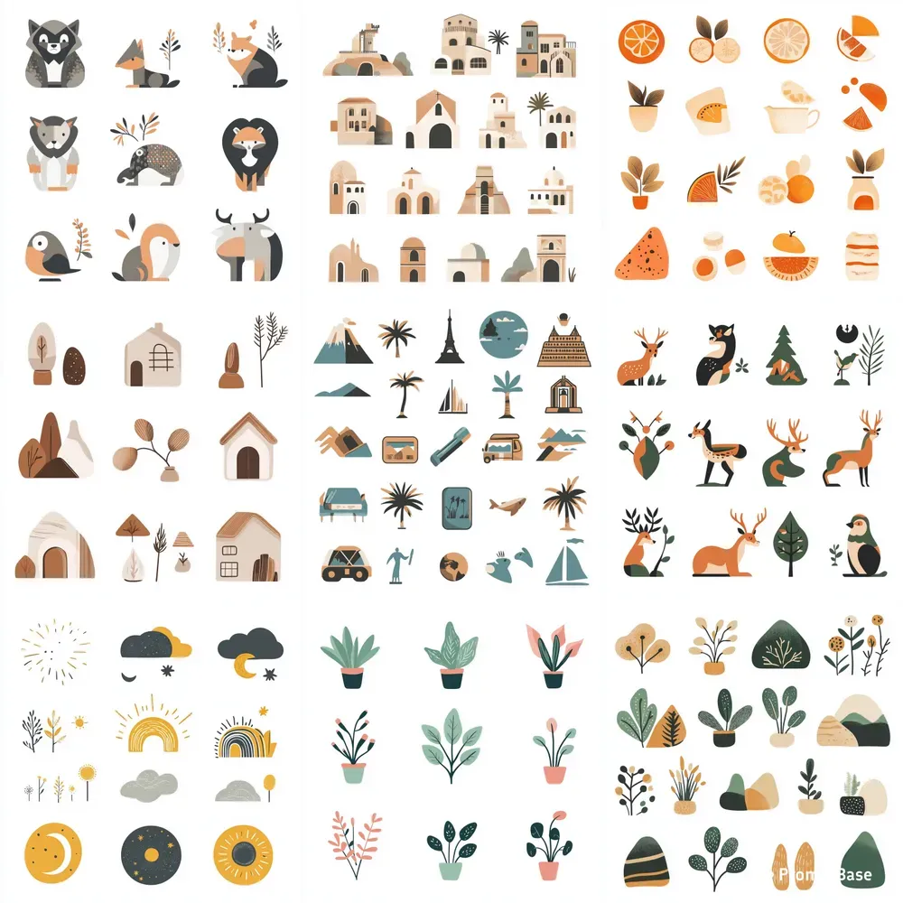 Boho Minimalist Icon Sets