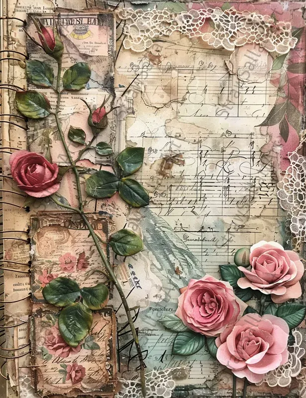 Junk Journal Fairytale Collages Pages