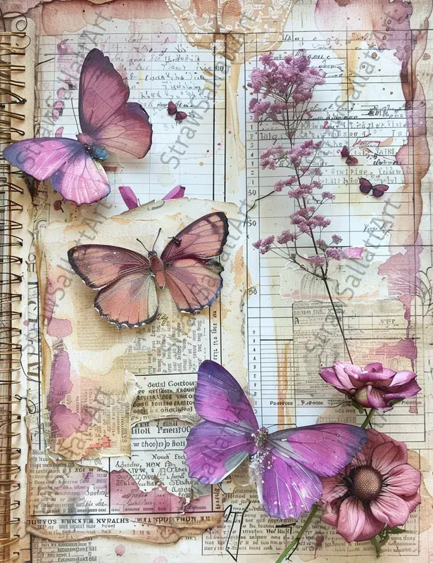 Junk Journal Fairytale Collages Pages