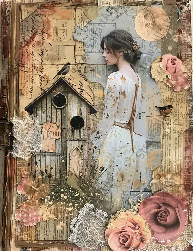 Junk Journal Fairytale Collages Pages