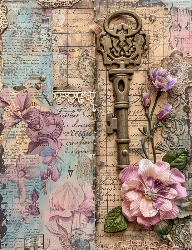Junk Journal Fairytale Collages Pages