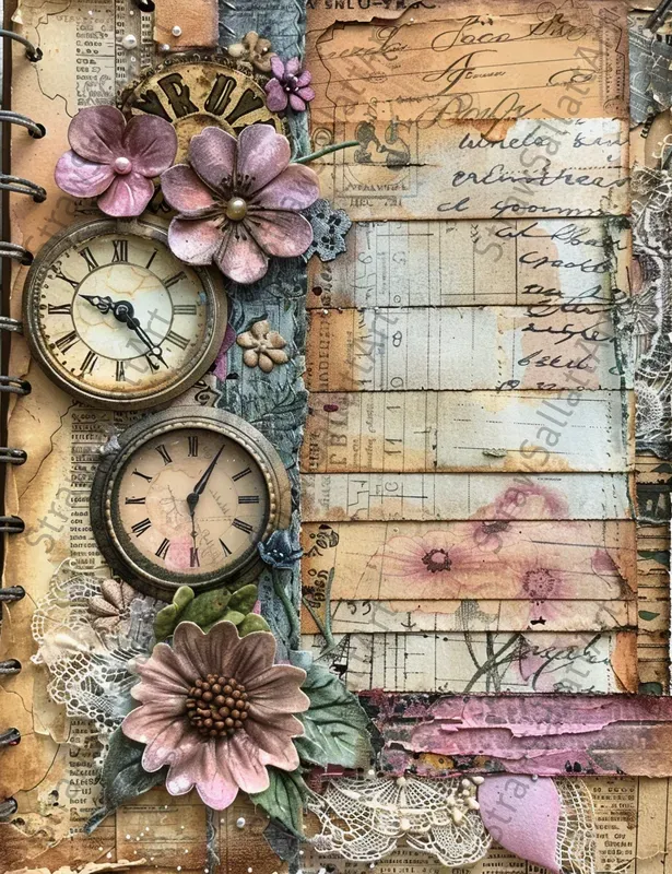Junk Journal Fairytale Collages Pages