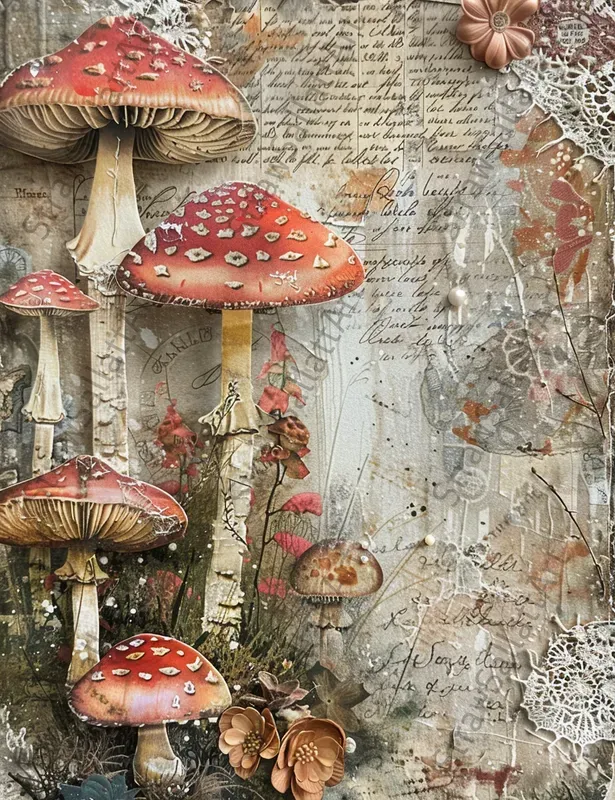 Junk Journal Fairytale Collages Pages