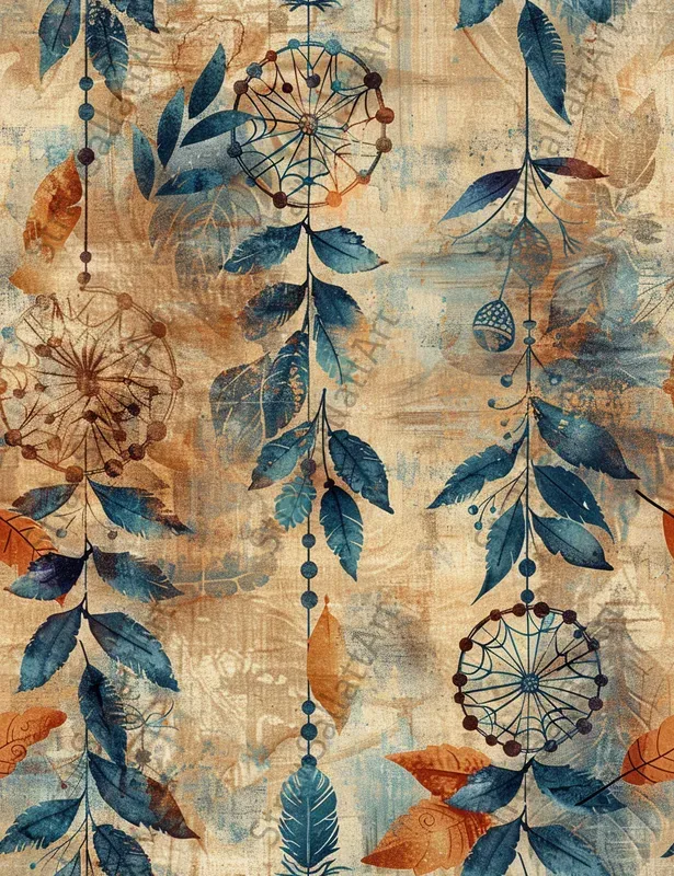 Junk Journal Seamless Papers Boho Style