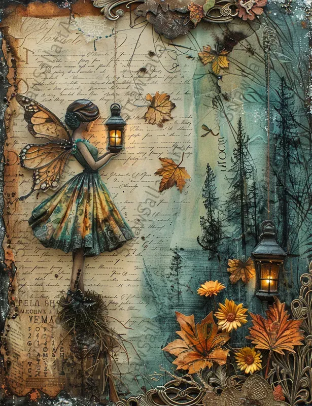 Fairy Tale Autumn Junk Journal Pages