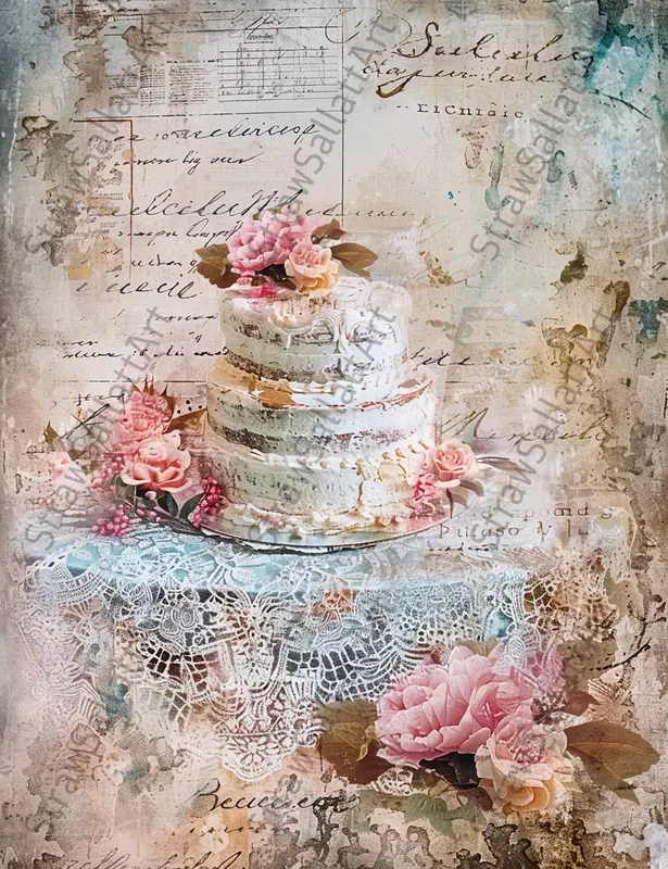 Vintage Romantic Wedding Ephemera Pages