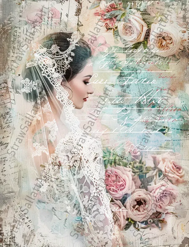 Vintage Romantic Wedding Ephemera Pages