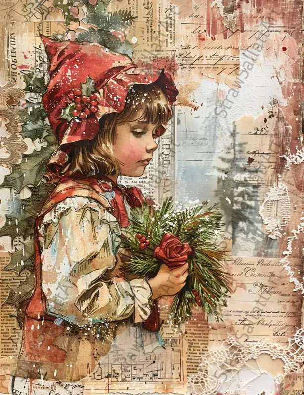 Christmas Junk Journal Ephemera Pages