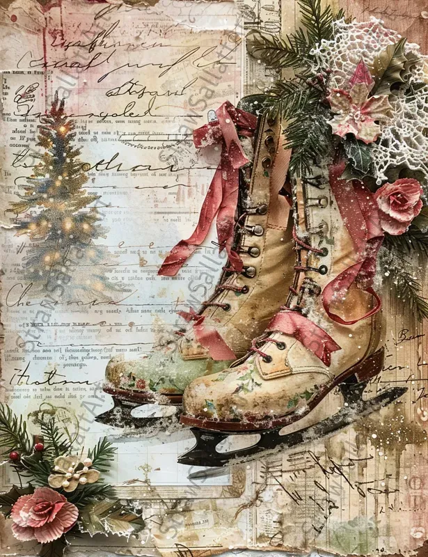 Christmas Junk Journal Ephemera Pages