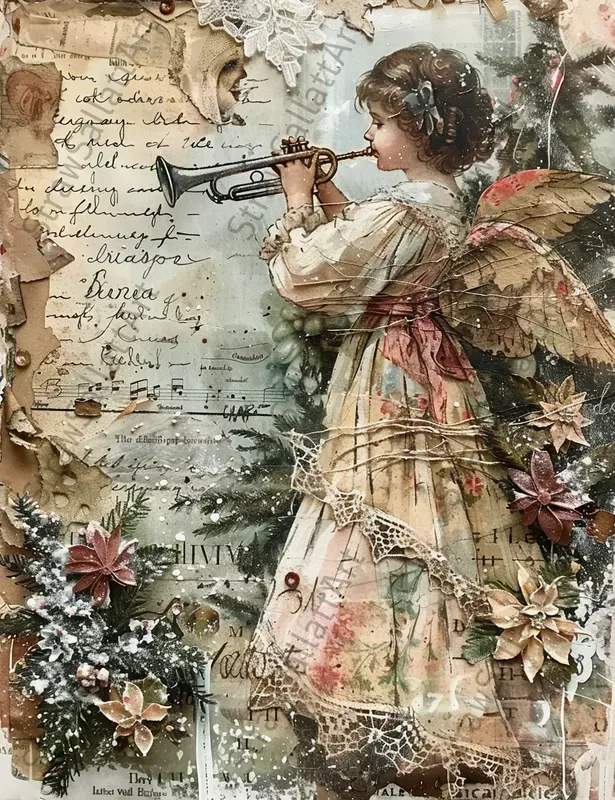 Christmas Junk Journal Ephemera Pages