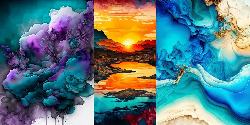 Alcohol Ink Art generated by undefined