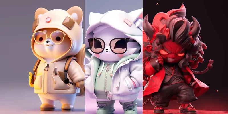 Humanoid 3D Toys generated by undefined