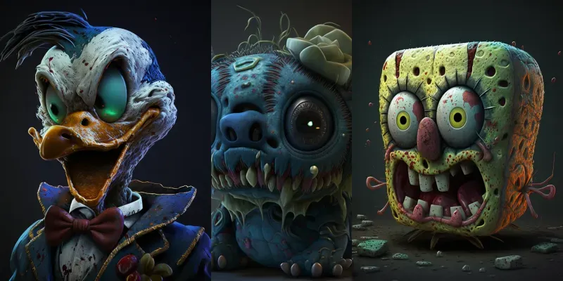 Cartoon Horror Characters generated by undefined
