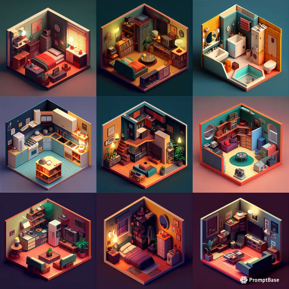 Isometric Home Spaces 3D