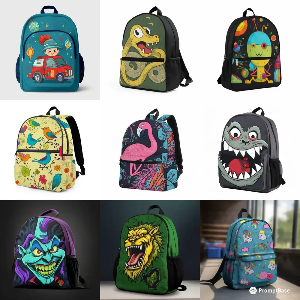 Colorful Cartoon School Bags