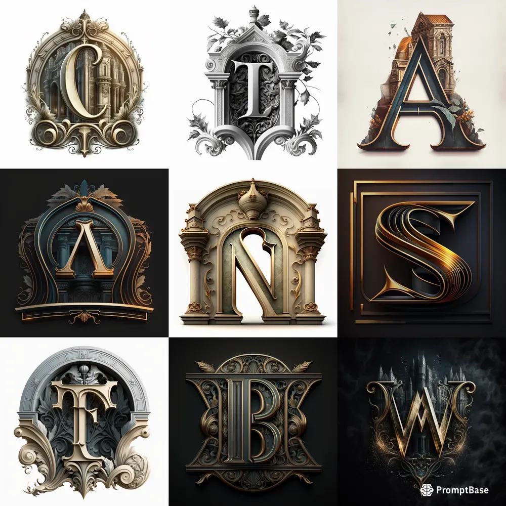 Letter Logos By Architectural Style