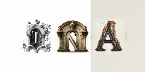 Letter Logos By Architectural Style generated by midjourney