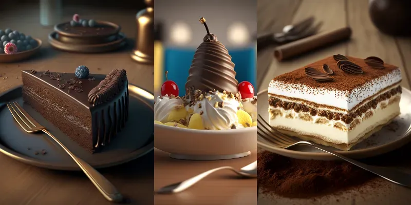 Realistic Desserts generated by undefined