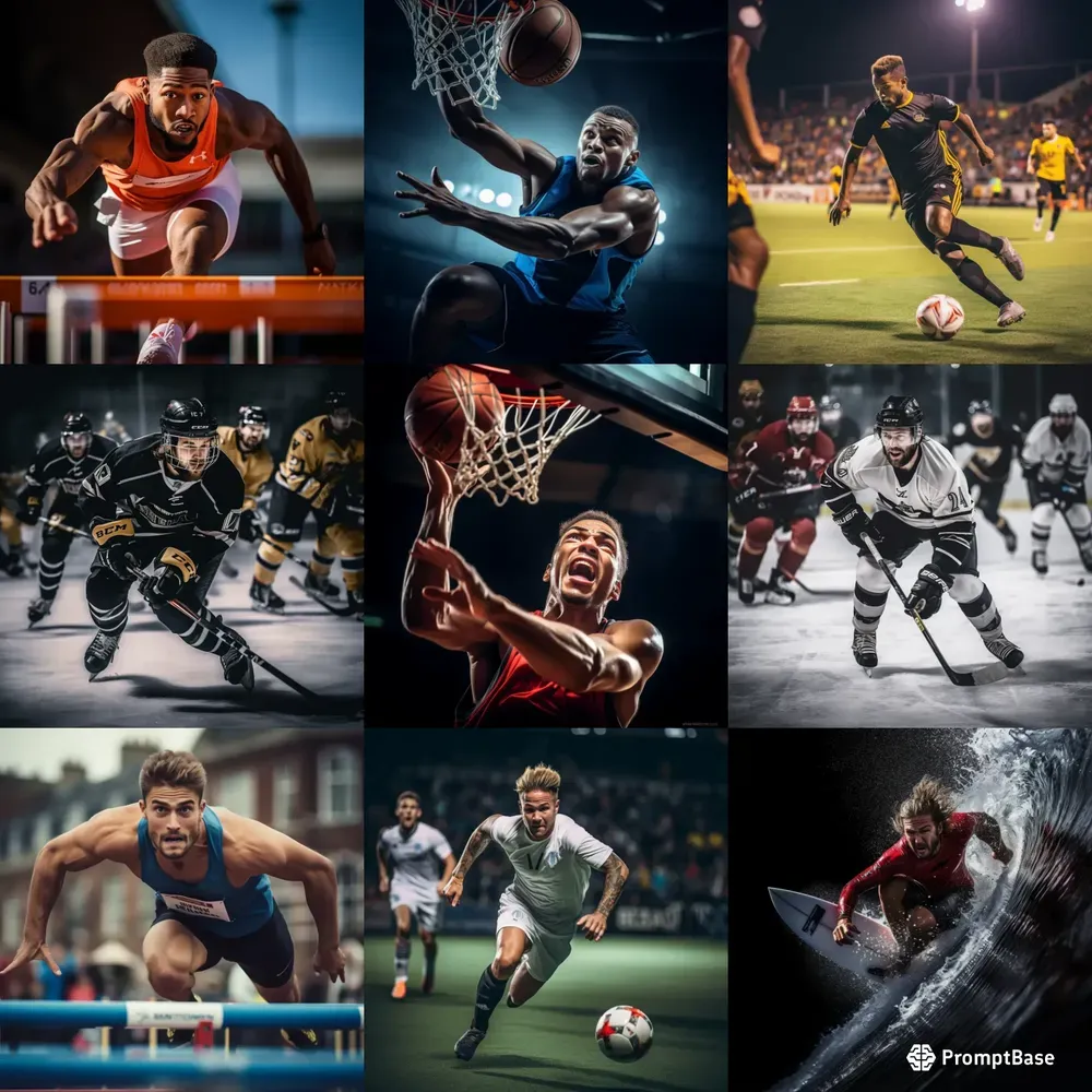 Dynamic Sports Action Photographs