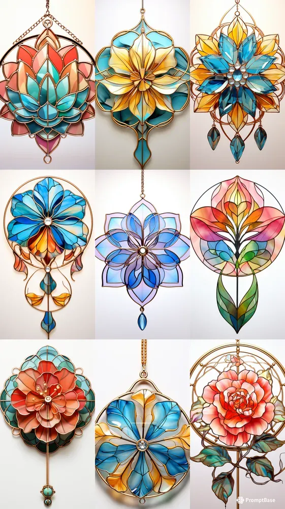 Stained Glass Flowers