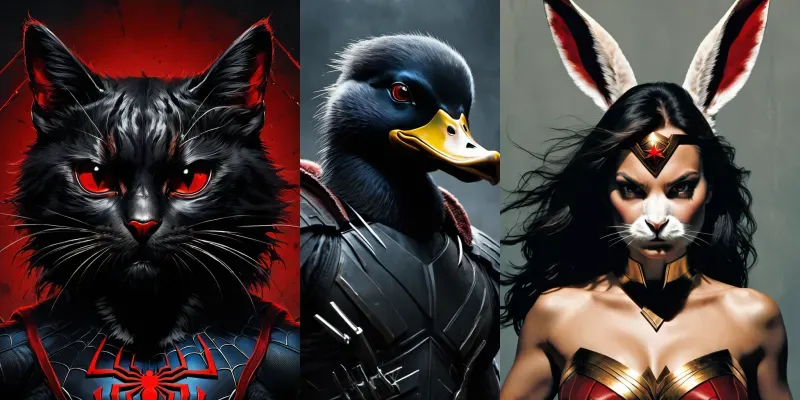 Animal Head Superheroes generated by undefined
