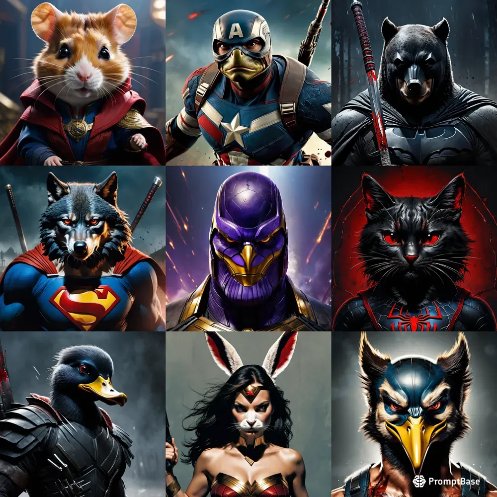 Animal Head Superheroes