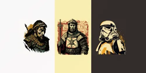 Retro Ink Warriors generated by midjourney