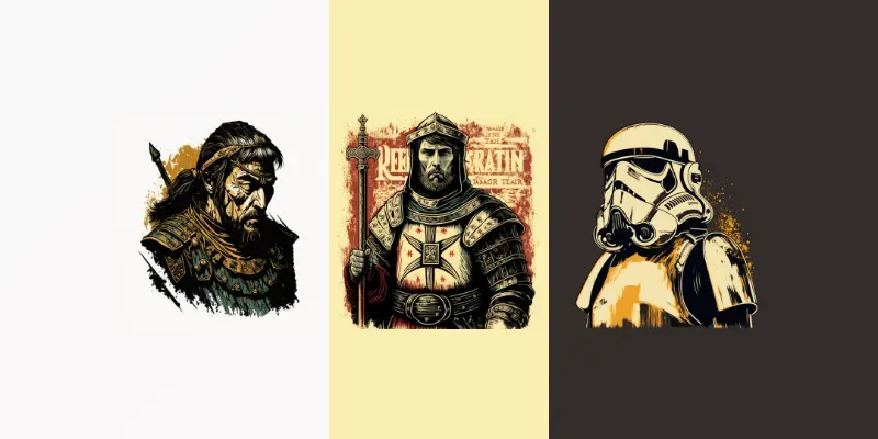 Retro Ink Warriors generated by undefined