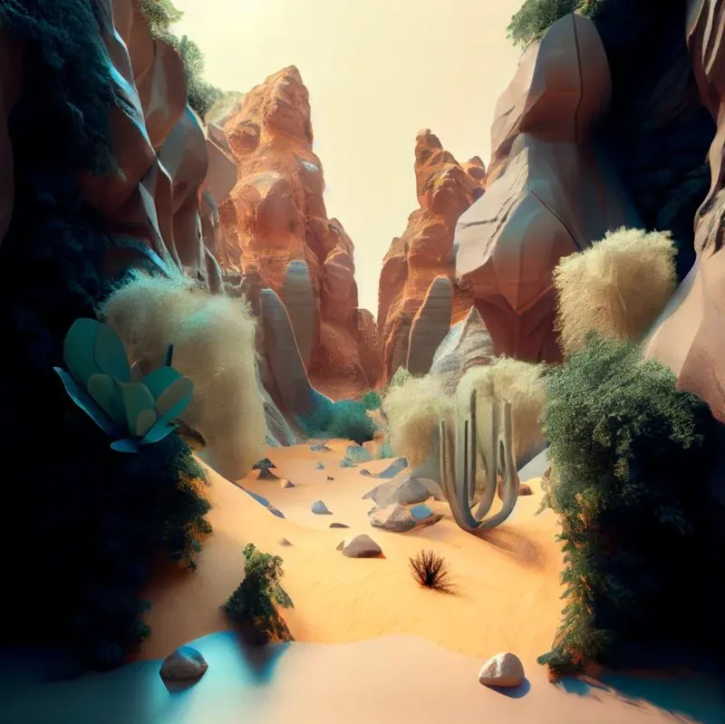 Pixar Style Desert Environments