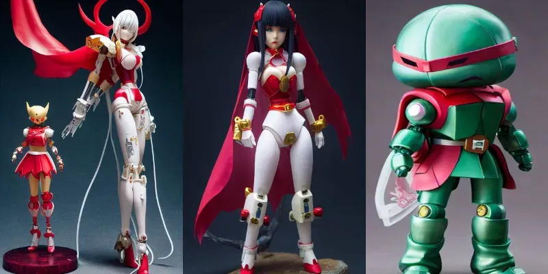 Mini Anime Robot Figurine generated by undefined
