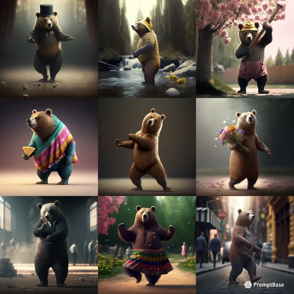 Bears Having Fun