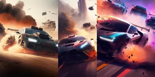 Racing Vehicles Game Art generated by midjourney